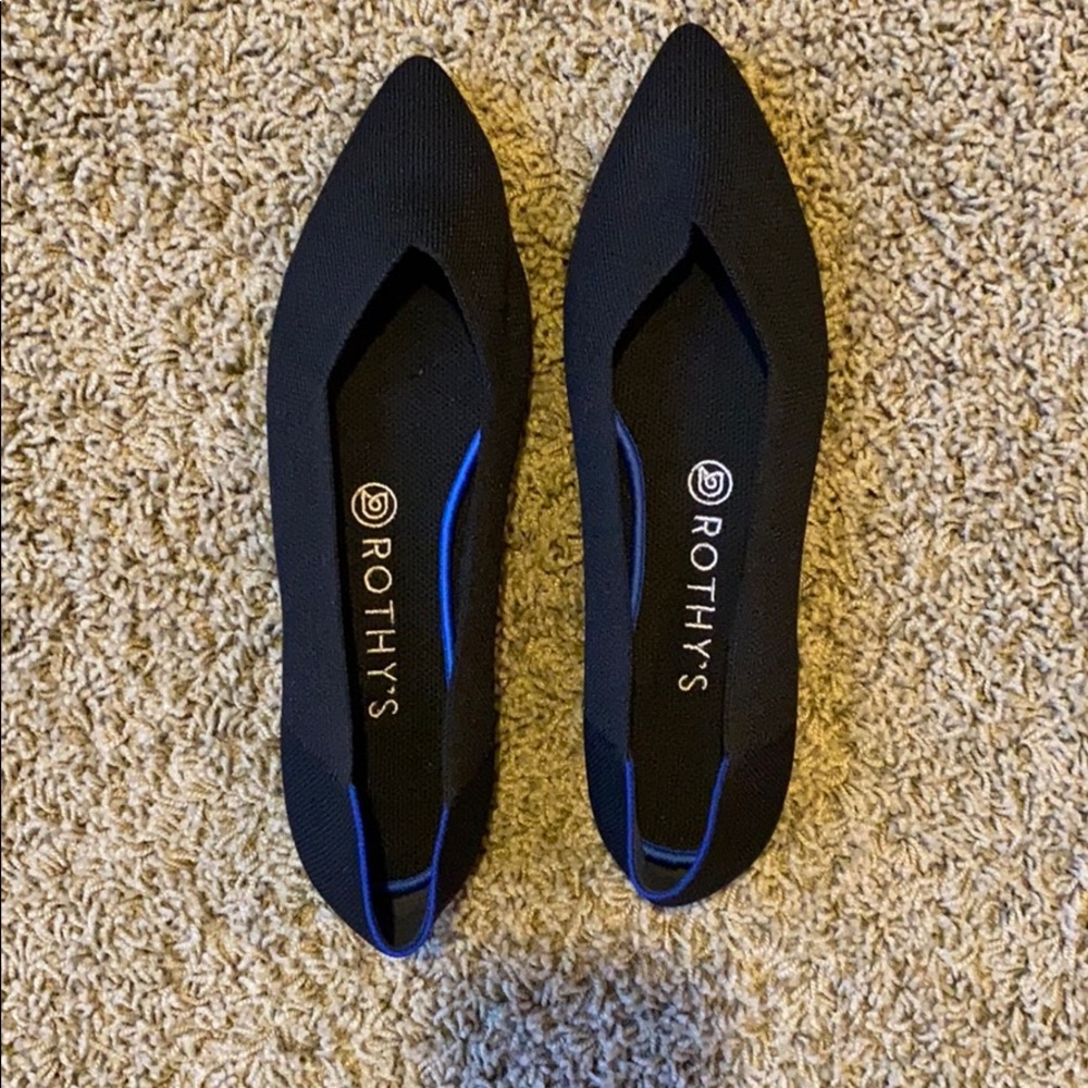 Rothy’s pointed toe black size 9 1/2